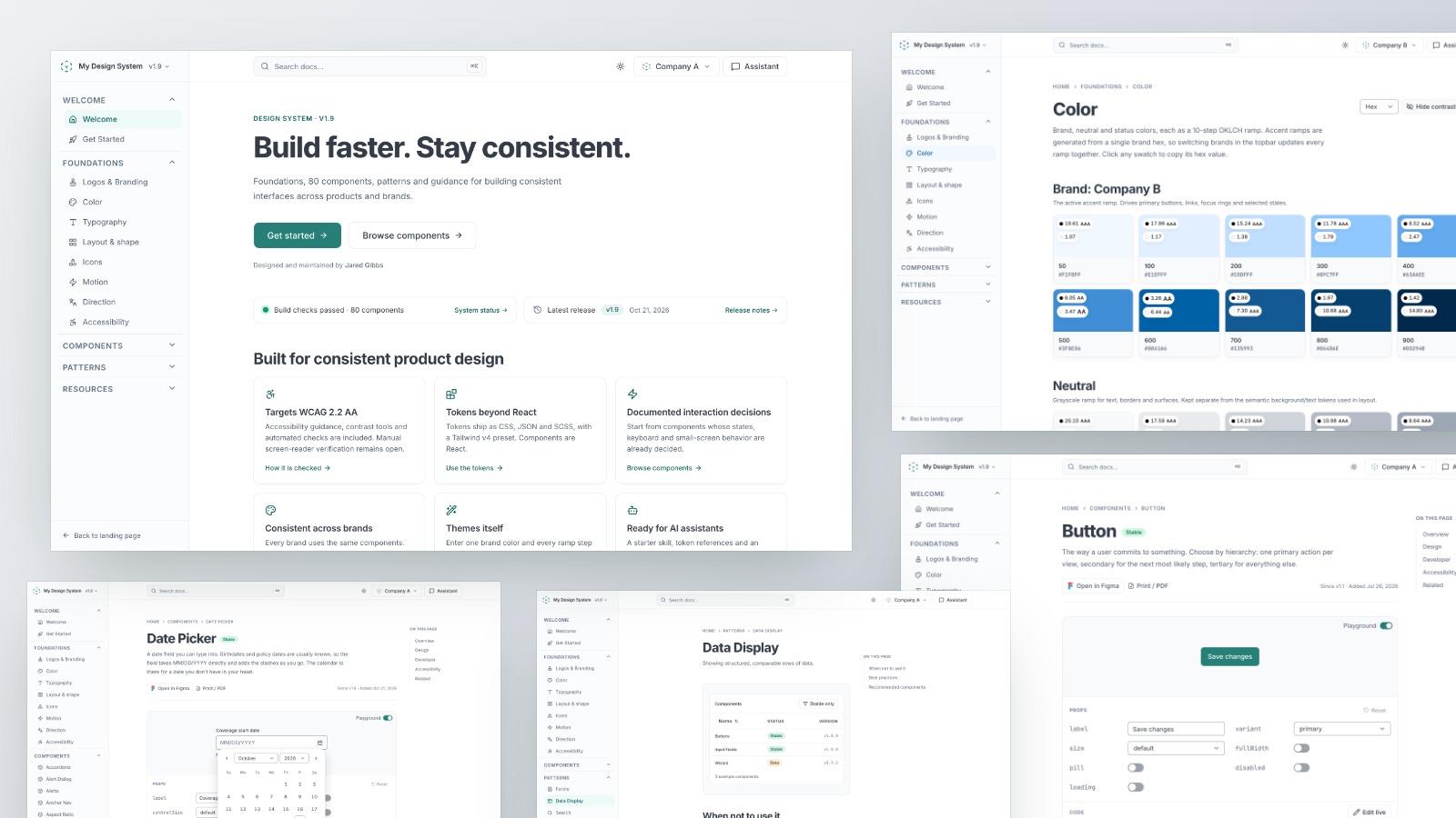A tour of the system: foundations, components and patterns; generalized portfolio visual - cover